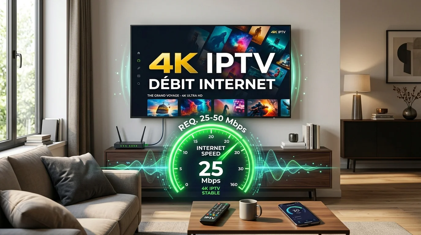Débit Internet pour l'IPTV — quelle connexion pour regarder en HD et en 4K