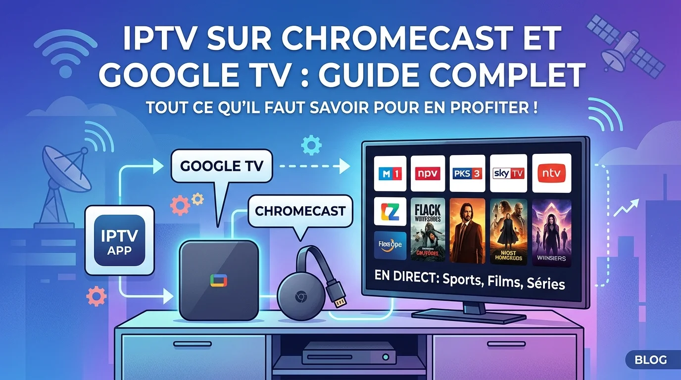 IPTV sur Chromecast et Google TV — installer ou caster son abonnement IPTV en 4K