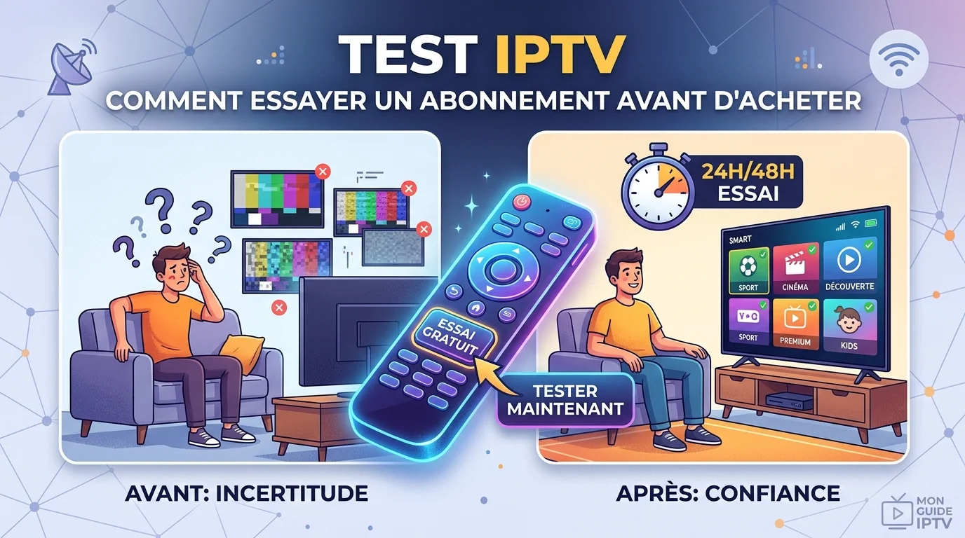Test IPTV — essayer un abonnement IPTV en 4K et vérifier la stabilité avant d'acheter