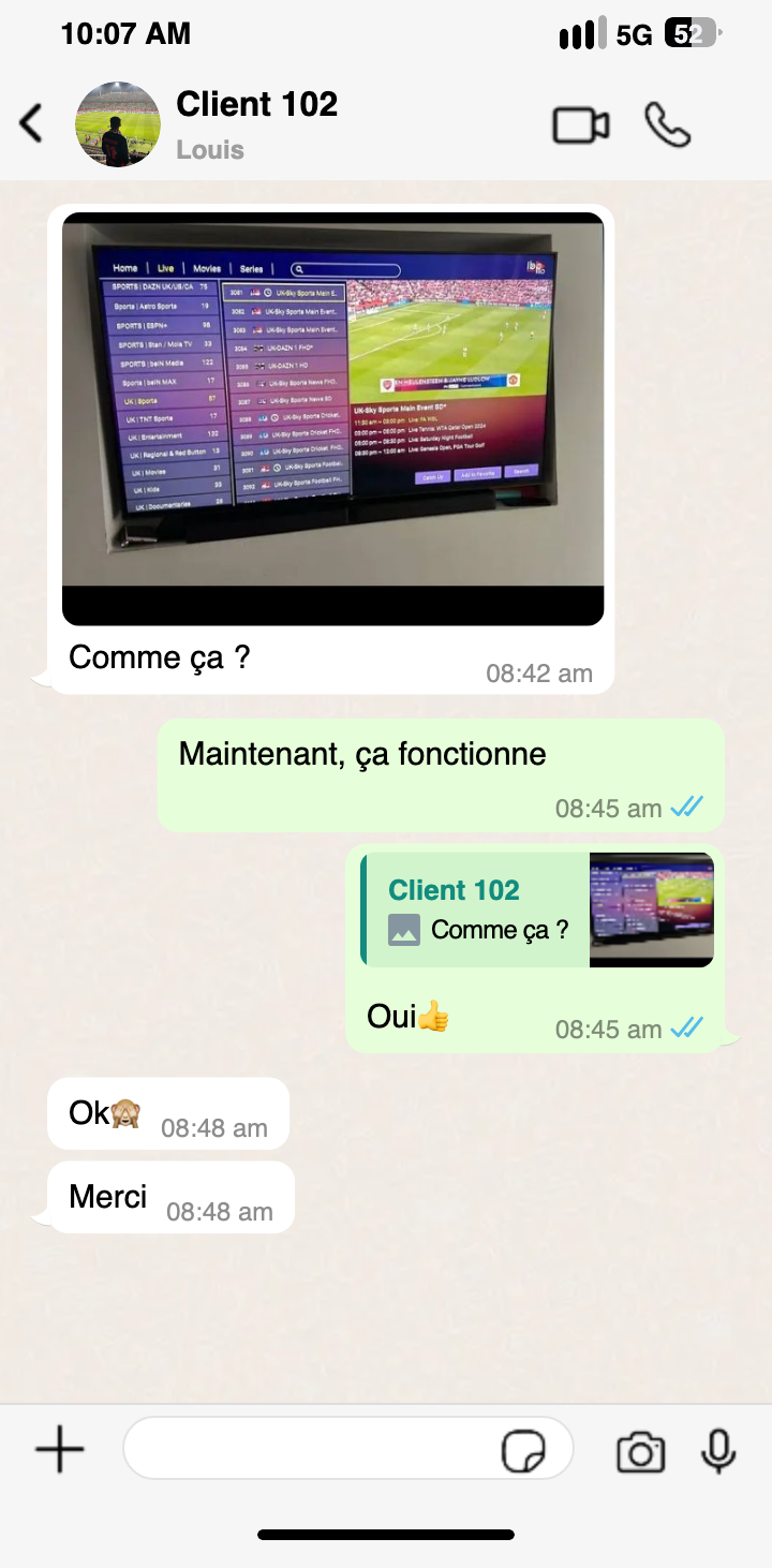 iptv 8 Témoignage client satisfait du Meilleur IPTV et de ses chaînes HD